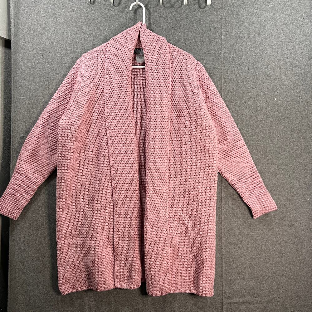 Islander Regular Merino Wool Deen Front Duster Cardigan Pale Pink, X-Large